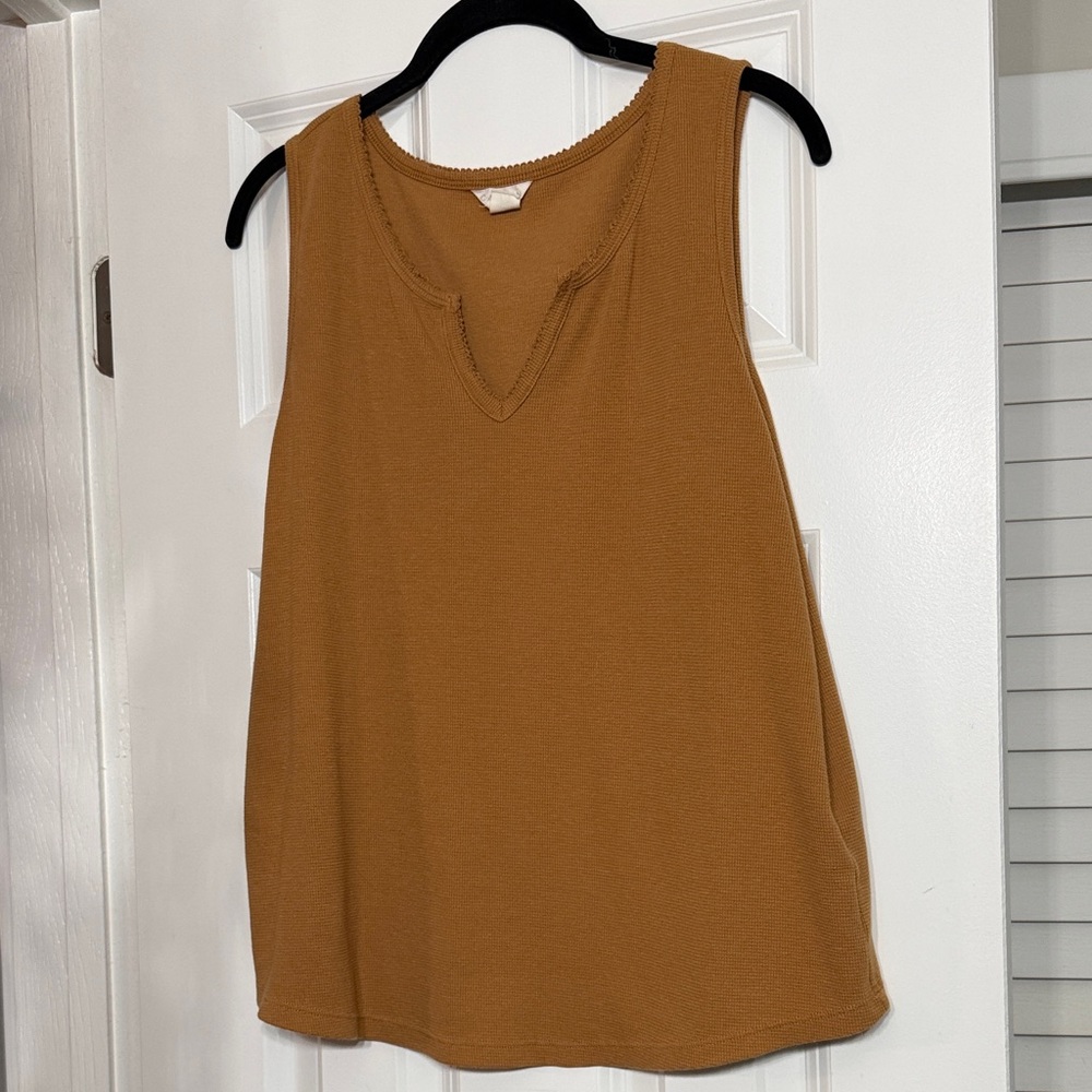 Caslon- Sleeveless Top- Golden Orange- M